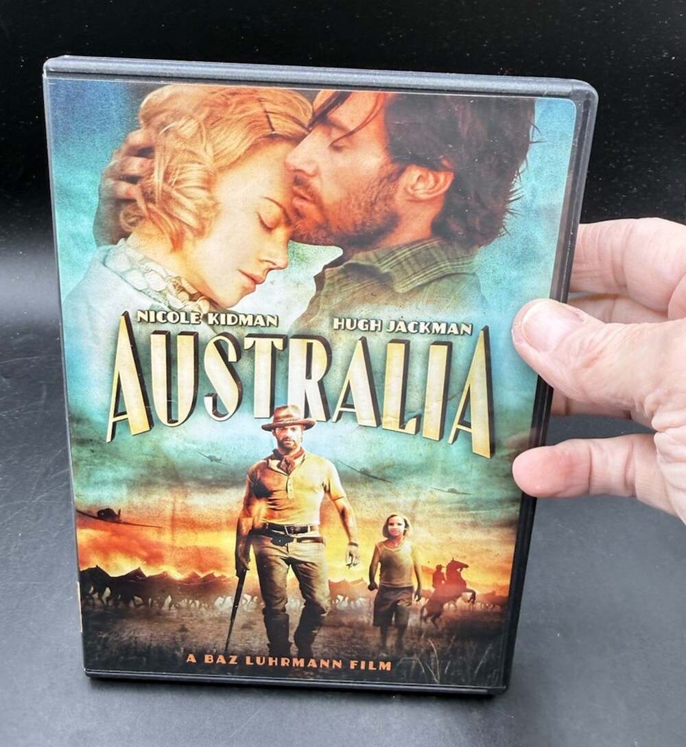 Australia DVD, Nicole Kidman, Hugh Jackman, David Wenham, Bryan Brown EUC-4
